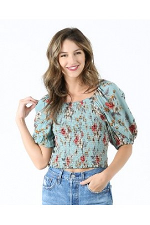 SMOCKED TOP WITH BILLOW SLEEVE ... SMOCKED TOP WITH BILLOW SLEEVE ...